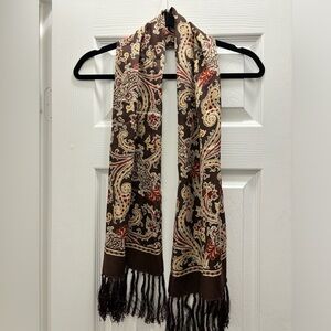 Polo by Ralph Lauren Brown and Cream Paisley Scarf